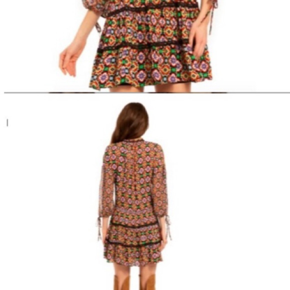 Alice + Olivia Palace Tile Tiered Arnette Dress